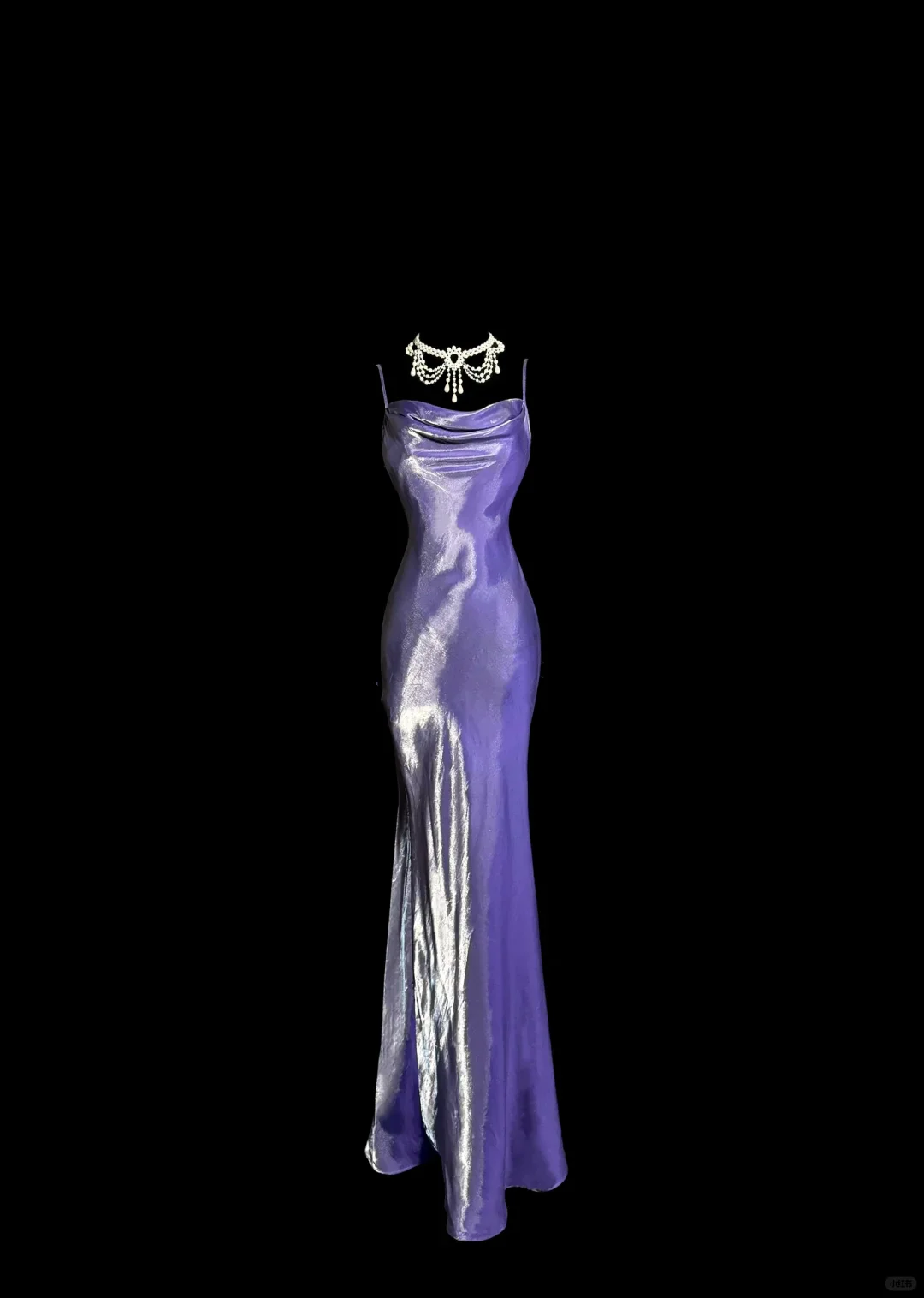 Vintage Mermaid Spaghetti Straps Grape Satin Long Prom Dress Party Dress Graduation Dresses DP2079 - Deanwangkt
