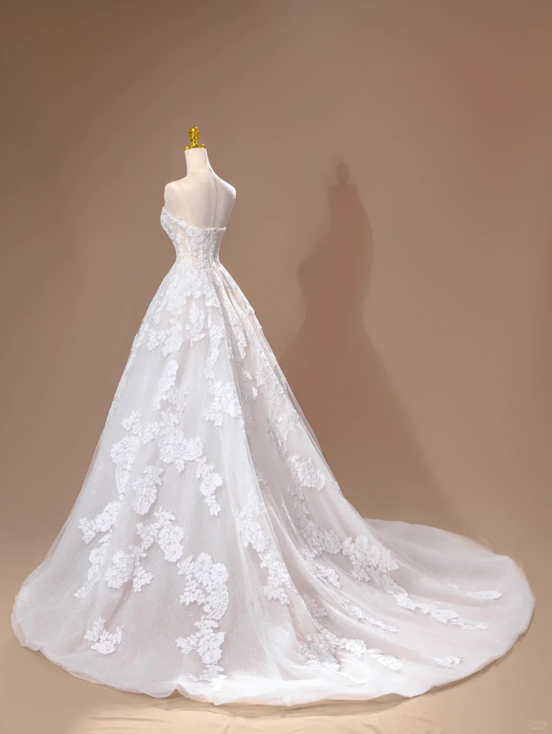 Princess Wedding Dress Ball Gown Strapless Lace White Long Wedding Dresses Bridal Gowns DH2793 - Deanwangkt