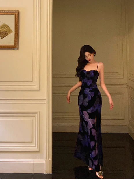 Classy Sheath Straps Blue 18th Birthday Dress Party Gown 21st Birthday Outfits Birthday Dress Ideas For Women DP589 - Deanwangkt