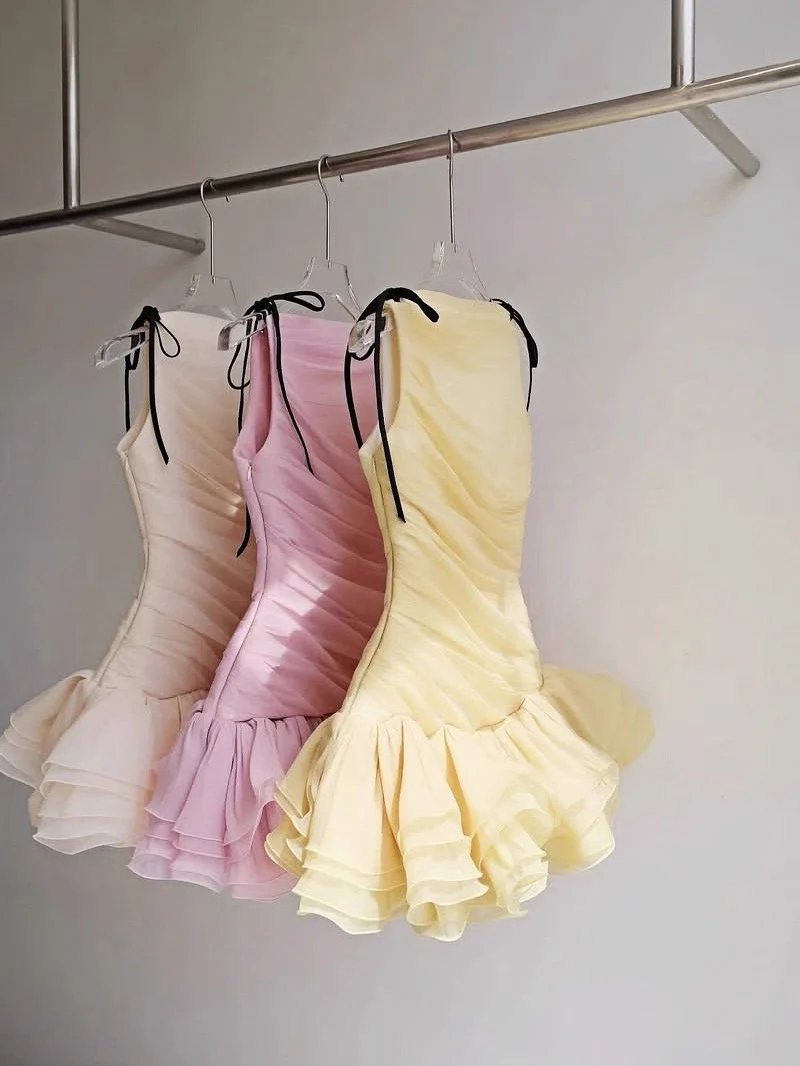 Cute Sheath Scoop Pink Mini Party Dresses Short Formal Homecoming Dresses Night Chic Elegant Short Dresses Cocktail Dress 16th Birthday Outfits Tulle Hoco Dresses DH2776 - Deanwangkt