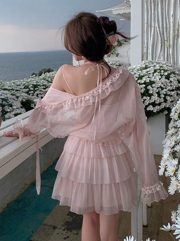Cute A line Pink Chiffon Summer Short Homecoming Dress Hoco Dress Mini 18th Birthday Outfit Cocktail Dresses DP1862 - Deanwangkt