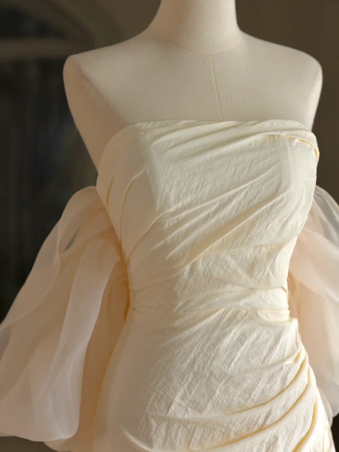 Princess Bridal Dress Sheath Strapless Wedding Dress With Short Sleeves Wedding Dresses Modest Wedding Gowns DH1613 - Deanwangkt