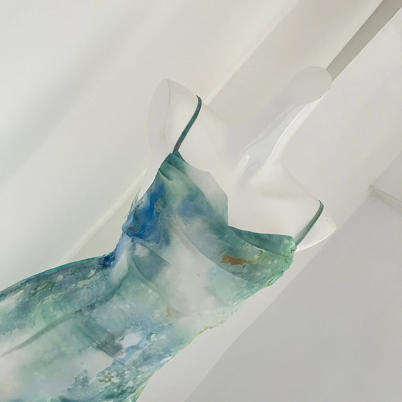 Cute Mermaid Spaghetti Straps Green Long Summer Dress For Women DP0016 - Deanwangkt