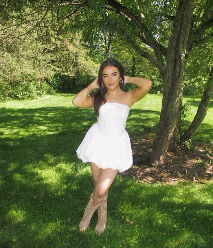 Pretty Ball Gown Strapless White Formal Homecoming Dresses Middle School Short 21st Birthday Outfits Graduation Dress Mini Cocktail Dresses DH2260 - Deanwangkt