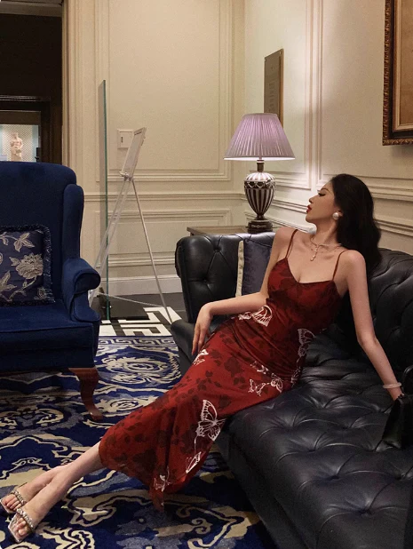 Classy Mermaid Spaghetti Straps Burgundy 18th Birthday Dress Party Gown 18th Birthday Outfits Birthday Dress Ideas For Women DP575 - Deanwangkt