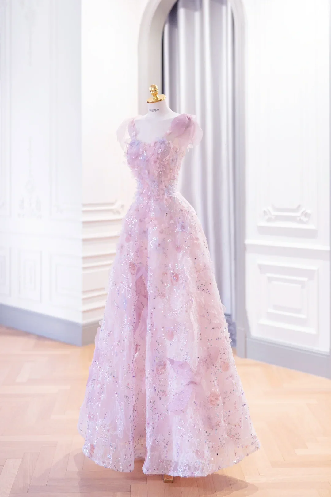 Elegant Glamour Ball Gown Pink Tulle Prom Gowns Party Dress Classy Gowns Evening Dresses DP896 - Deanwangkt