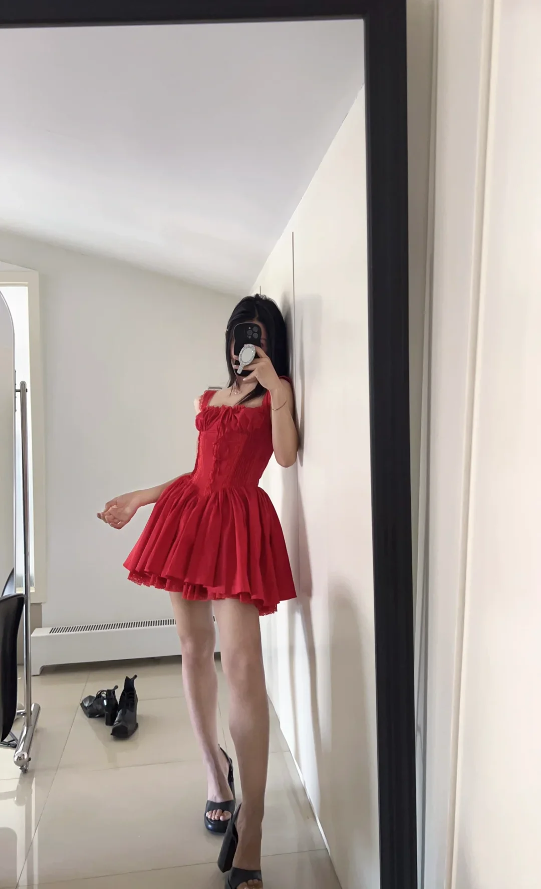 Cute A line Square Neck Red Short Homecoming Dress Summer Middle School Formal 8th Grade Hoco Dresses Cocktail Dress Birthday Outfits W992 - Deanwangkt