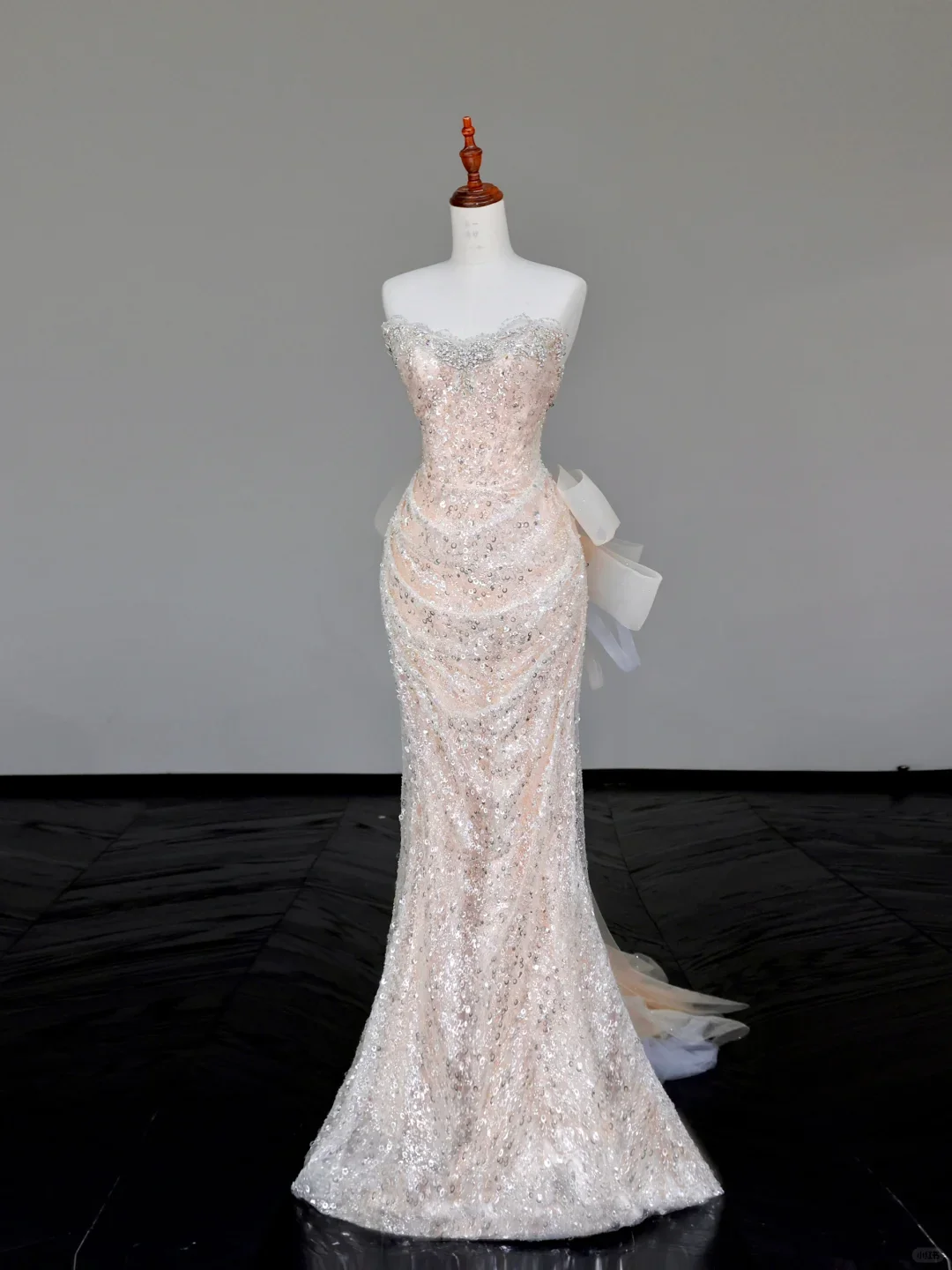 Gorgeous Mermaid Sweetheart Sequin Champagne Long Prom Dress Party Dress Graduation Dresses DP697 - Deanwangkt