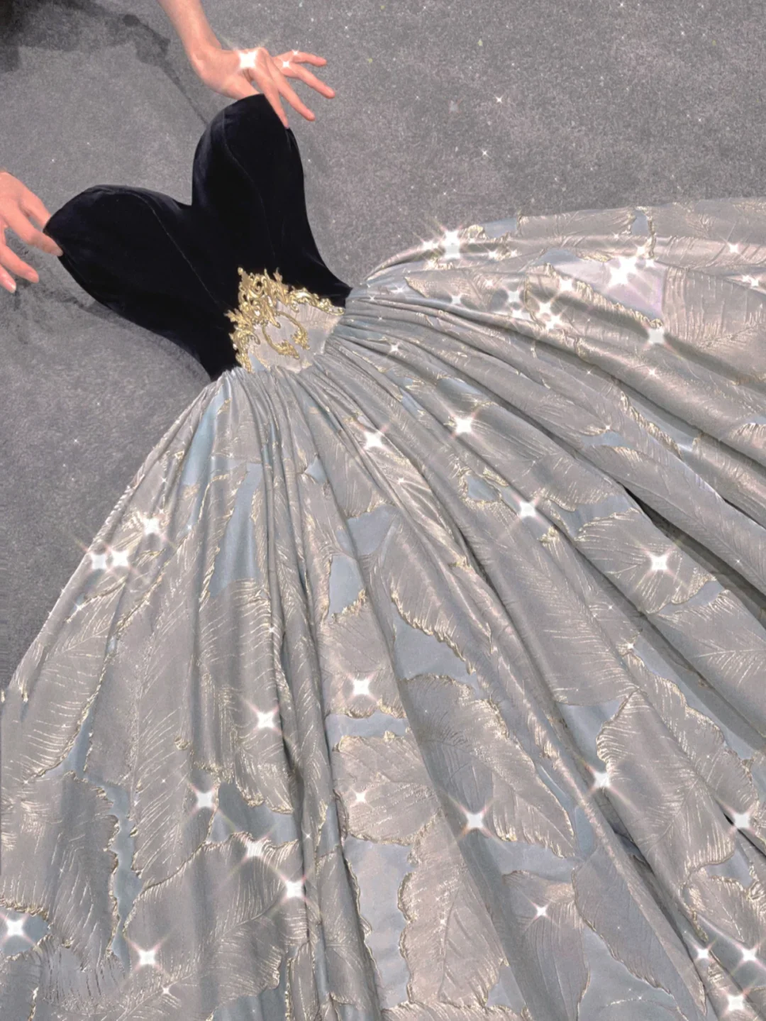 Pretty Ball Gown Sweetheart Black Velvet Long Prom Dresses Graduation Dress High School Classy Evening Dresses DP370 - Deanwangkt