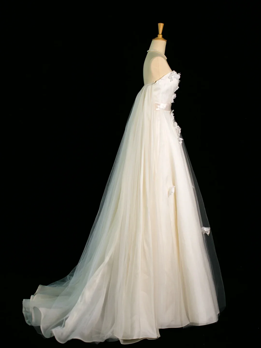 Pretty Wedding Dress A line Strapless White Tulle Long Vintage Wedding Dresses Bridal Gowns Brides Gown DH389 - Deanwangkt