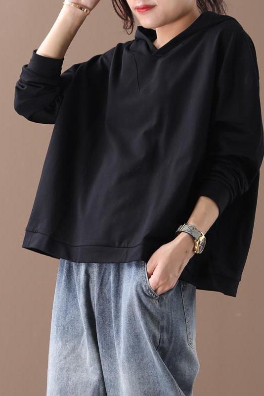 Limited Stock- lotstrends Solid Casual Hooded Blouse