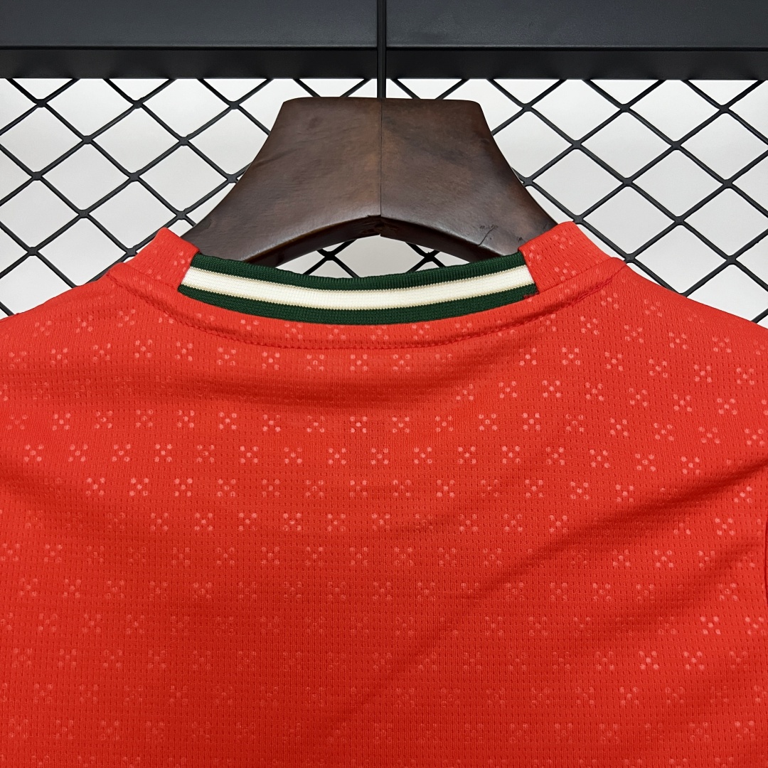 Kid's Portugal Home Long Sleeve Jersey+Shorts 2025