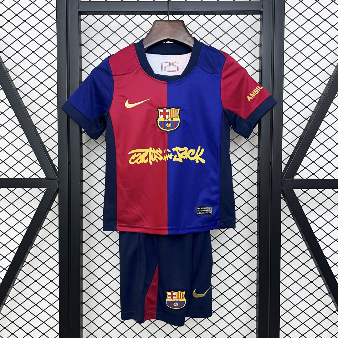 Kid's Barcelona x TRAVIS SCOTT Home Kit 2024/25