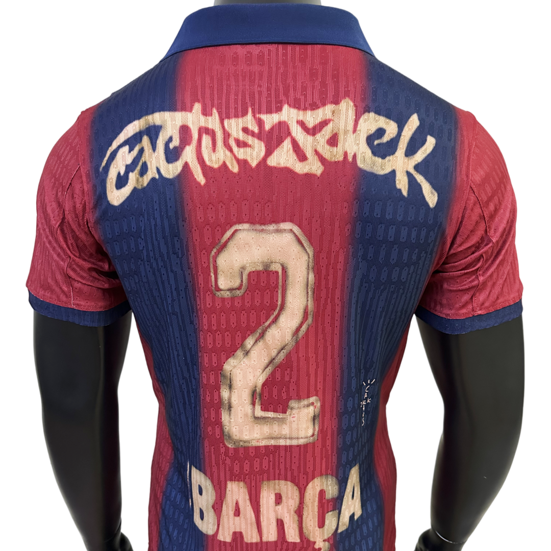 Player Version Retro CJ x Nike x FC Barcelona Home Skeleton Jersey 2000/01