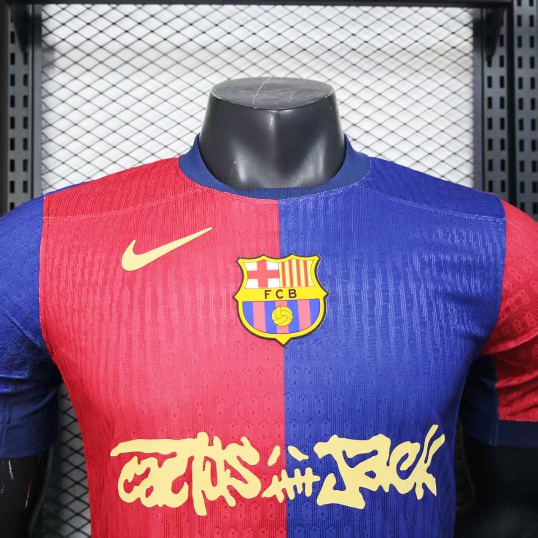 Player Version Barcelona x TRAVIS SCOTT Home El Clásico Jersey 2024/25