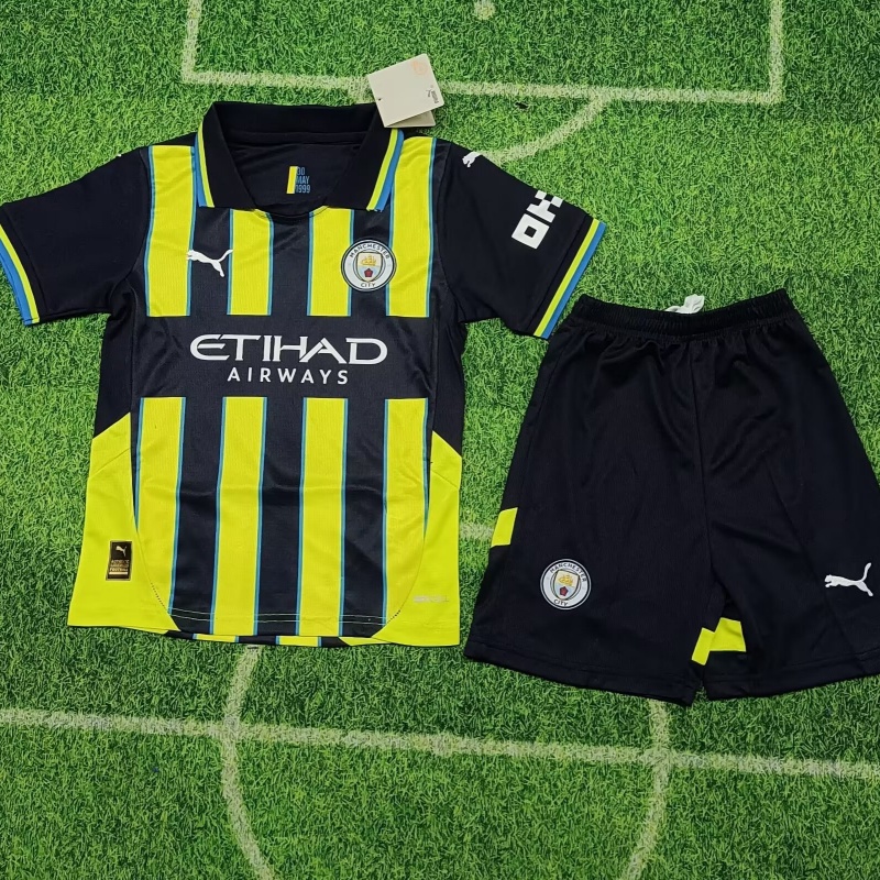 Kid's Manchester City Away Jersey+Shorts 2024/25