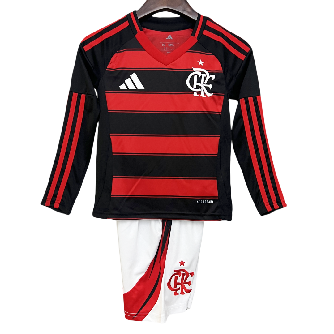 Kid's Flamengo Home Long Sleeve Kit 2025