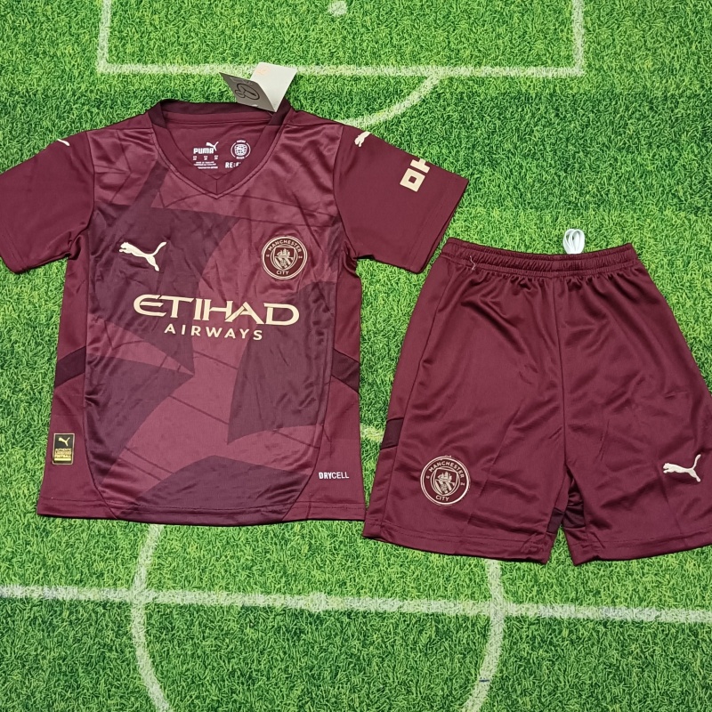 Kid's Manchester City Third Jersey+Shorts 2024/25