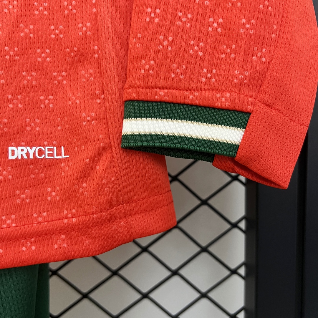 Kid's Portugal Home Long Sleeve Jersey+Shorts 2025
