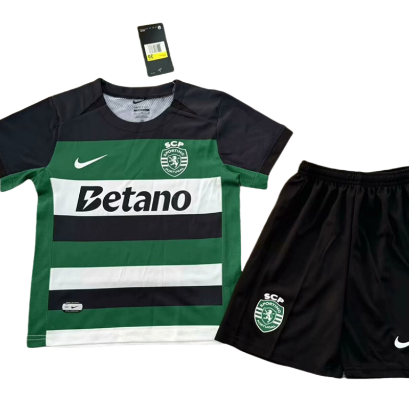 Kid's Sporting Lisbon Home Kit 2024/25