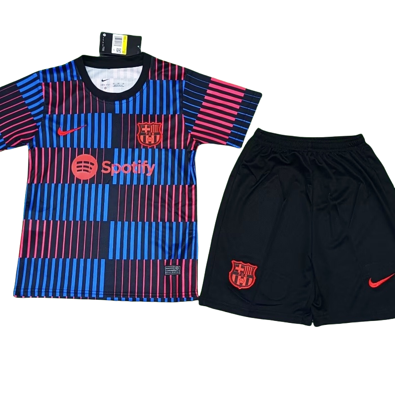 Kid's Barcelona Academy  Pre-Match Training Football Kit 2024/25