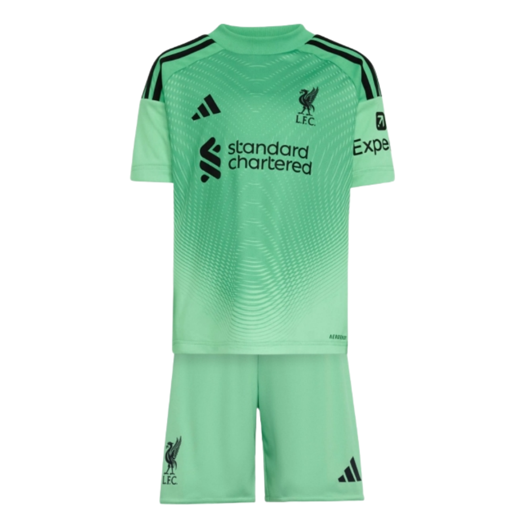 Kid's Liverpool Home Goalkeeper Kit 2025/26
