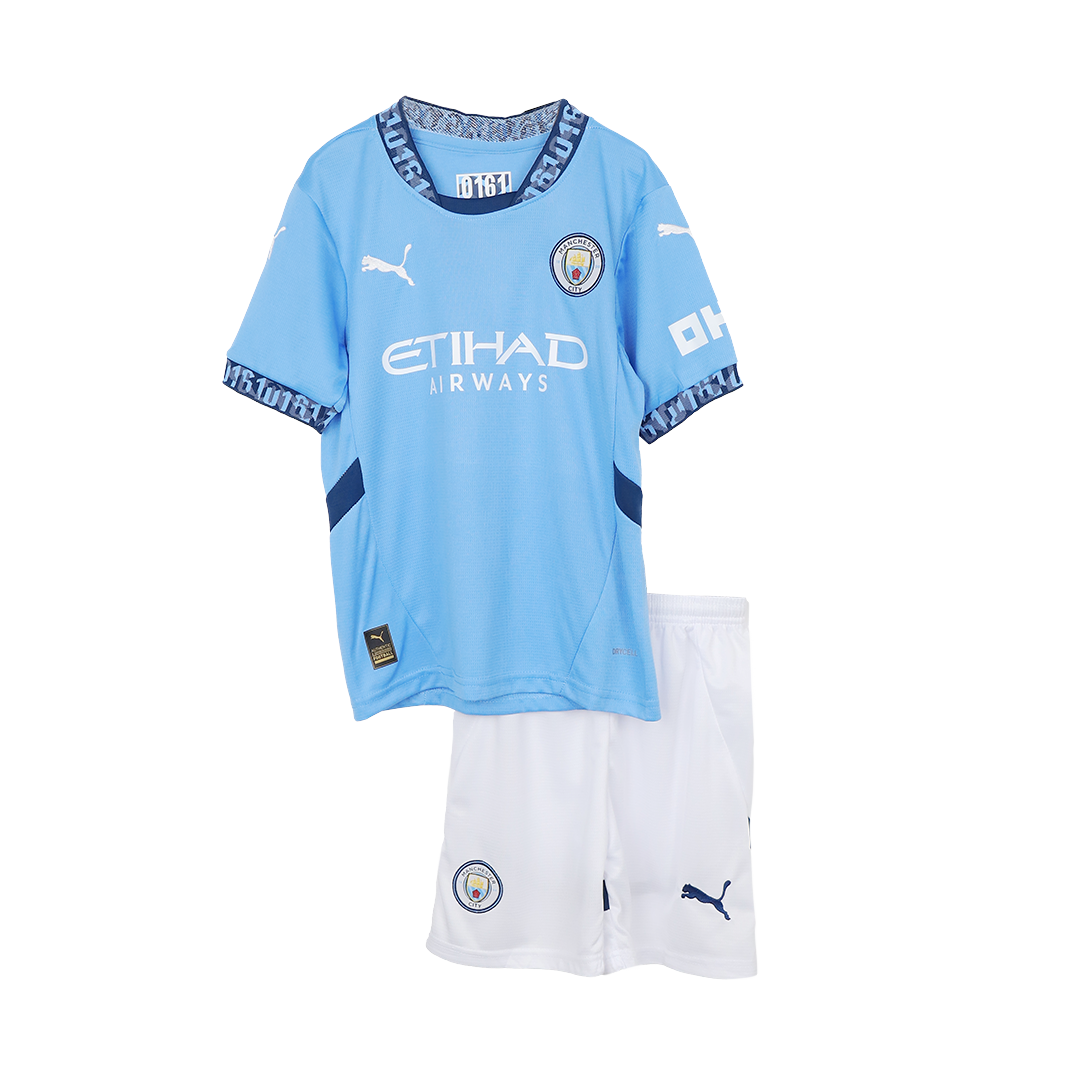 Kid's Manchester City Home Jersey+Shorts 2024/25