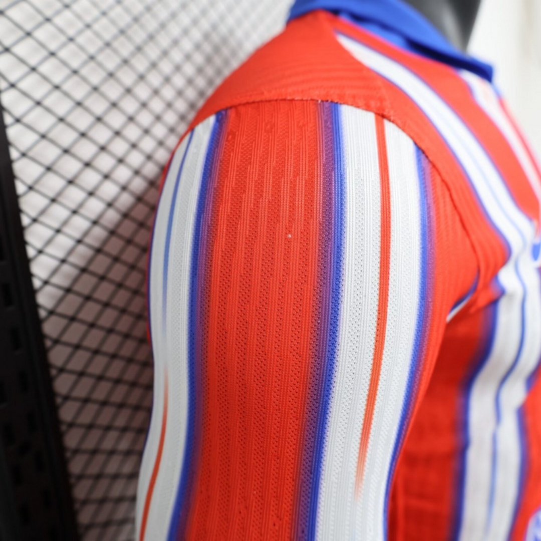 Player Version Atletico Madrid Home Long Sleeve Jersey 2025/26