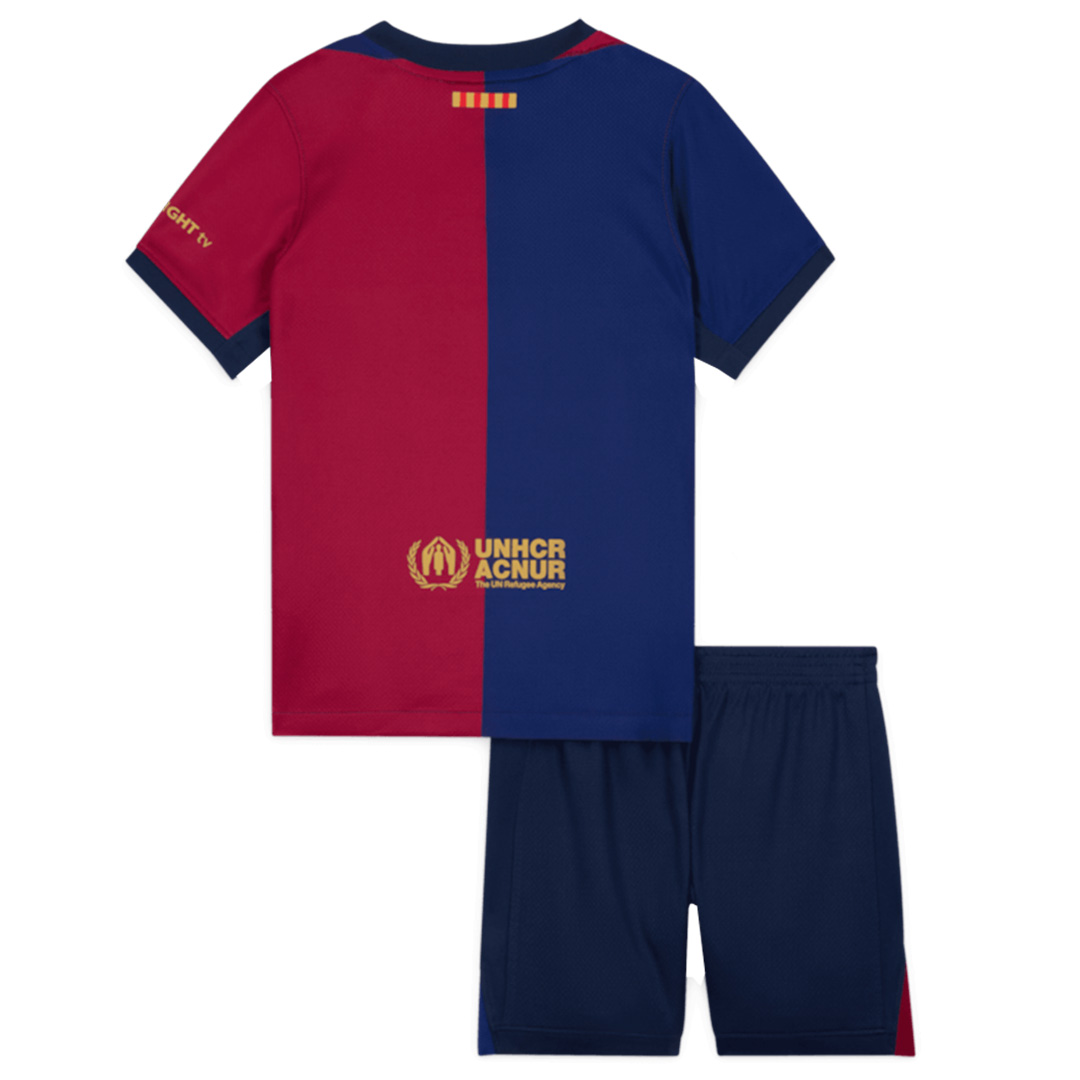 Kid's Barcelona Home Spotify Logo Without Text Jersey Kit 2024/25