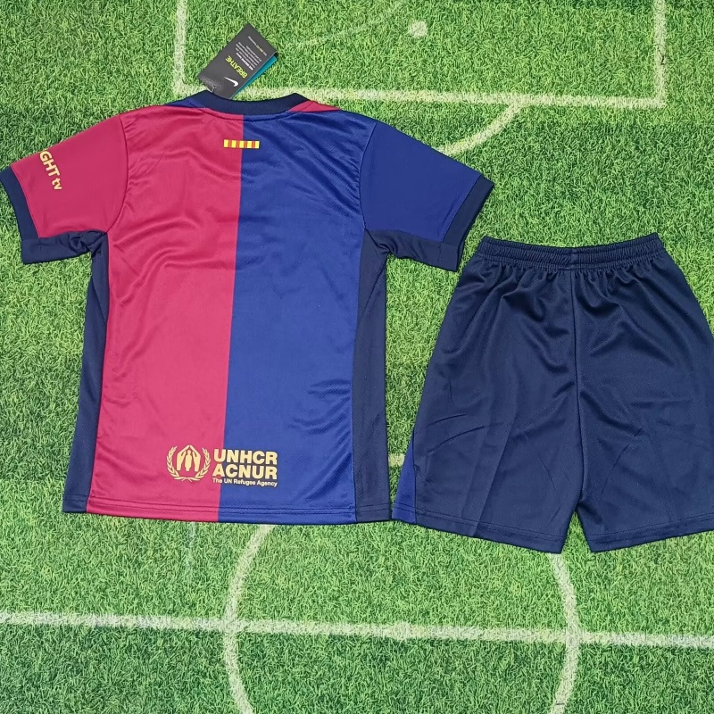 Kid's Barcelona x Coldplay Home Jersey Kit 2024/25