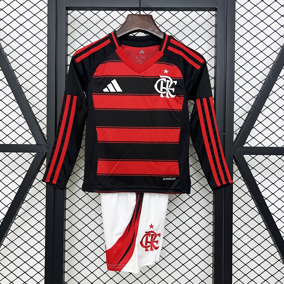 Kid's Flamengo Home Long Sleeve Kit 2025