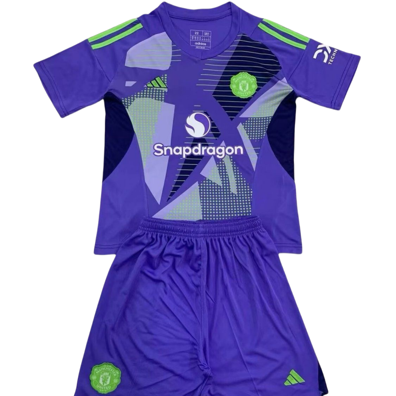 Kid's Manchester United Goalkeeper Pureple Kit 2024/25