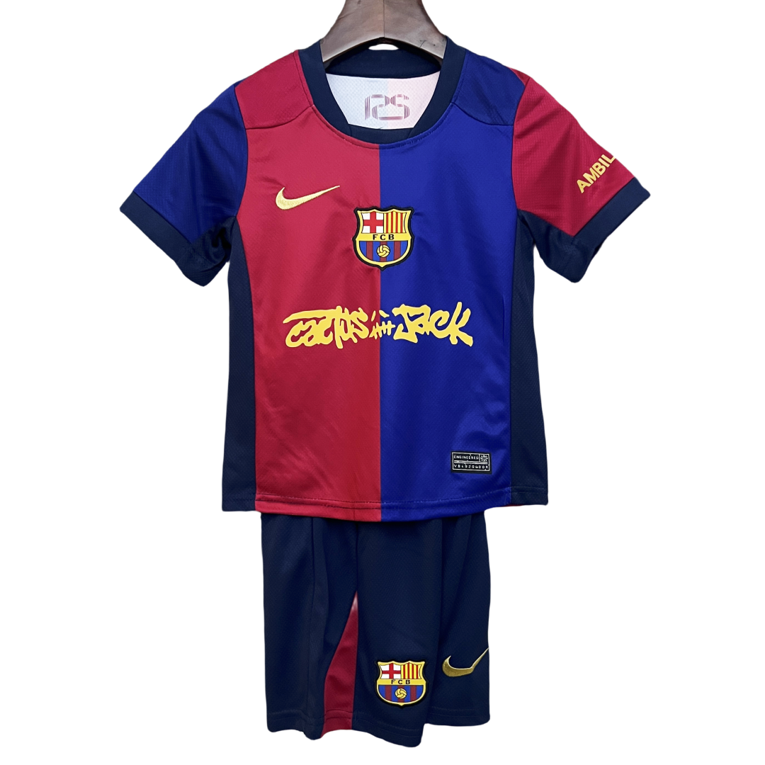 Kid's Barcelona x TRAVIS SCOTT Home Kit 2024/25