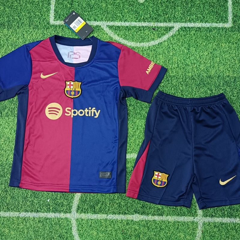 Kid's Barcelona Home Jersey+Shorts 2024/25