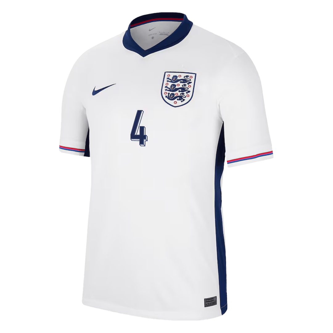 Declan Rice #4 England Home Jersey EURO 2024