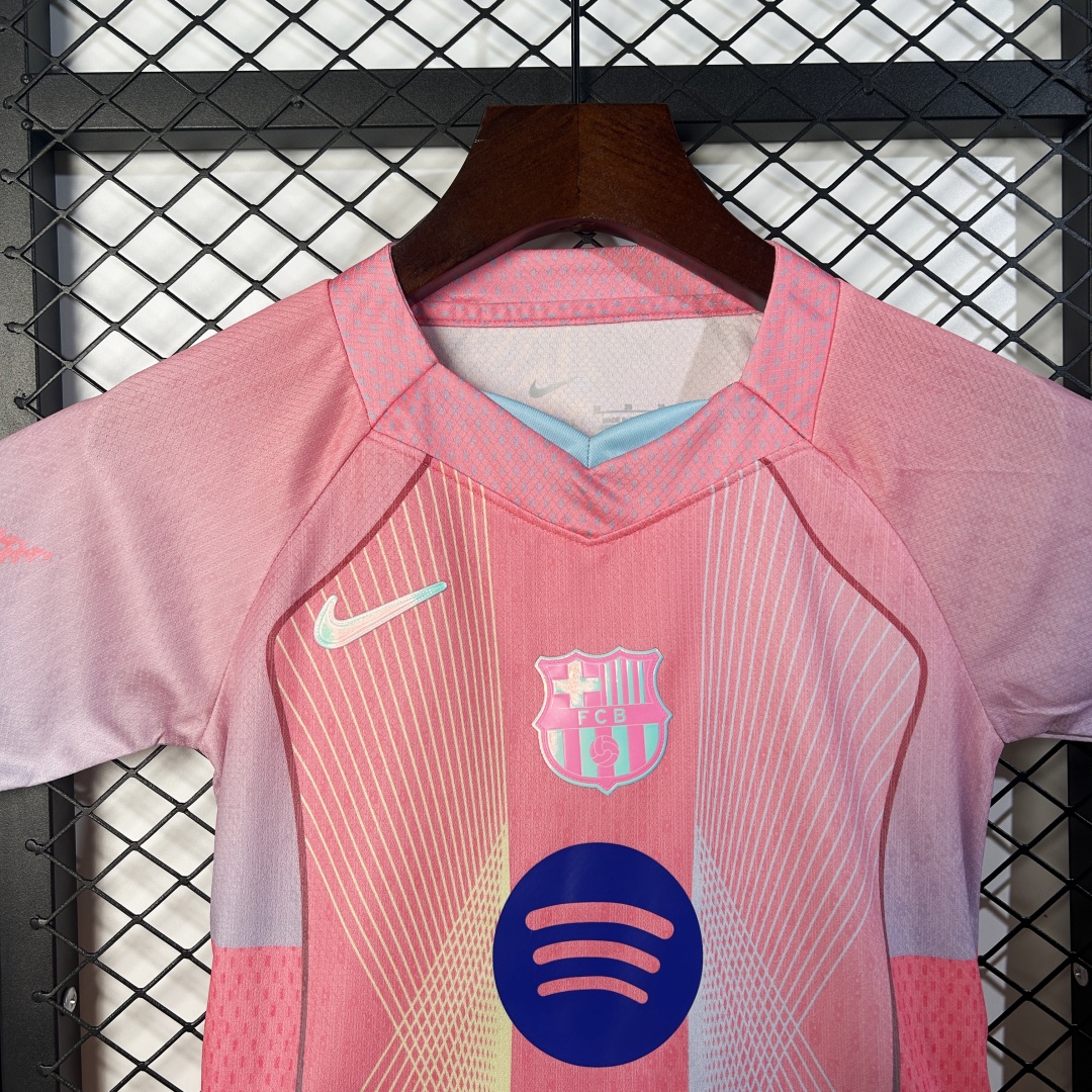 Kid's Barcelona Special Edition Pink Jersey+Shorts 2025/26