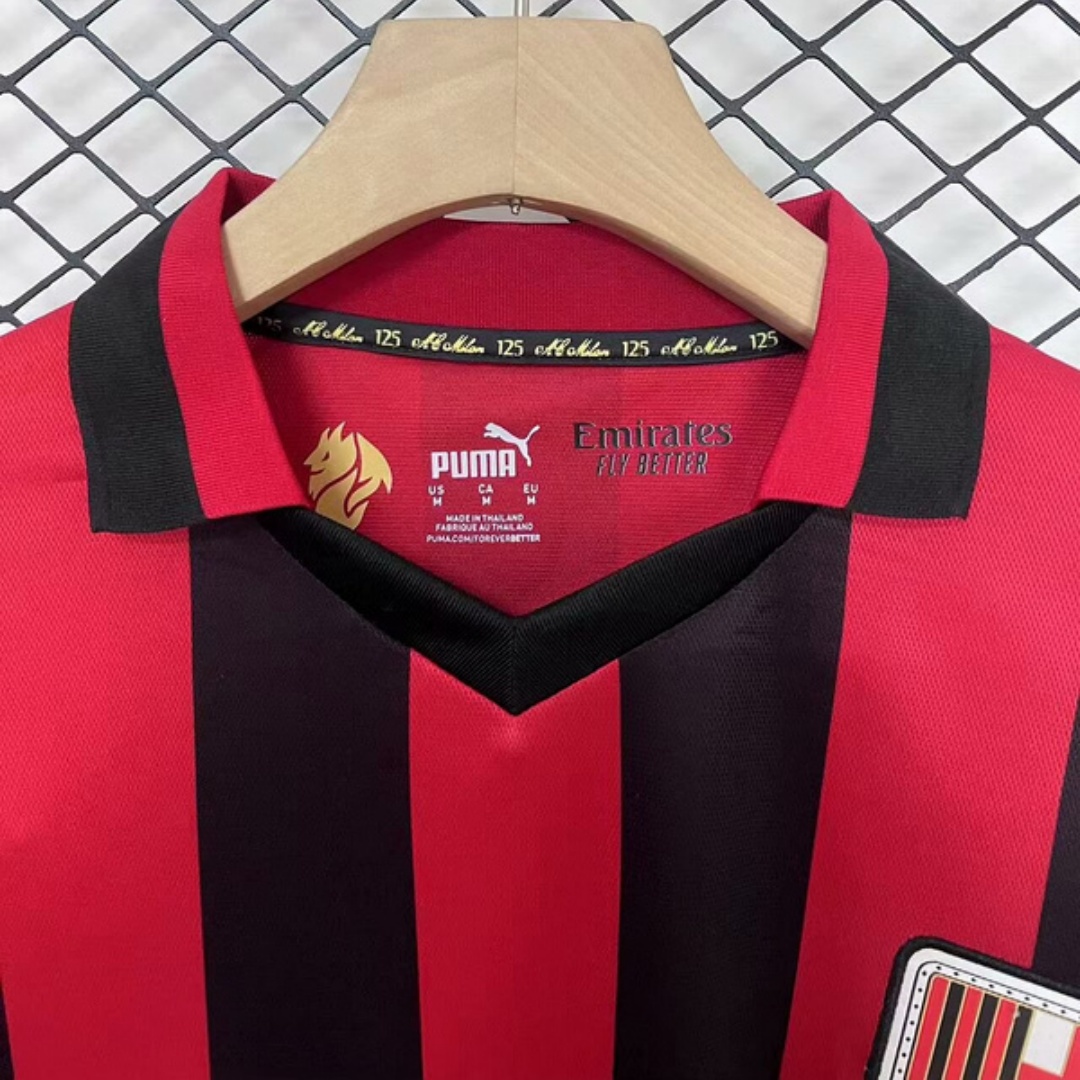 AC Milan Long Sleeve 125th Anniversary Home Jersey 2024/25