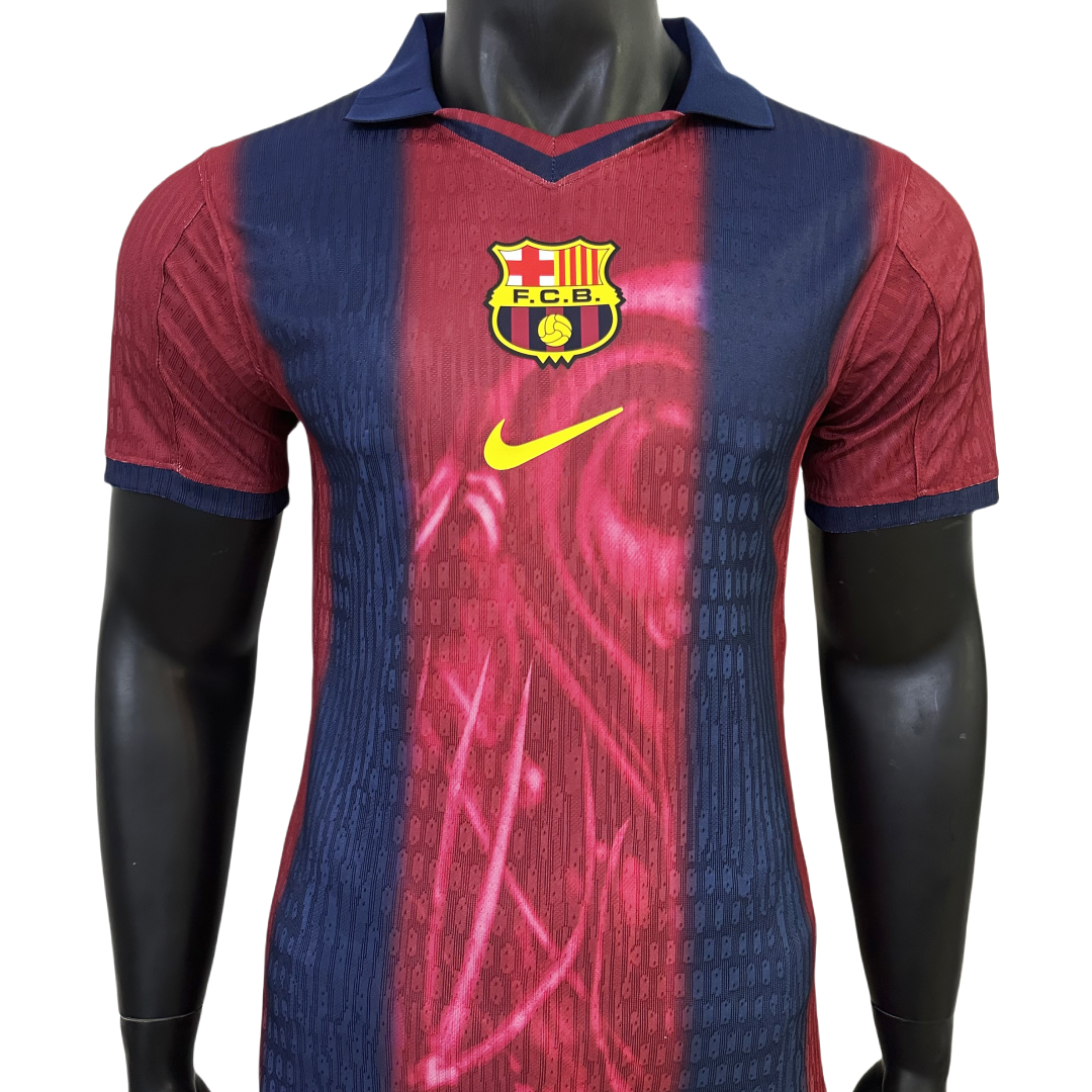 Player Version Retro CJ x Nike x FC Barcelona Home Skeleton Jersey 2000/01