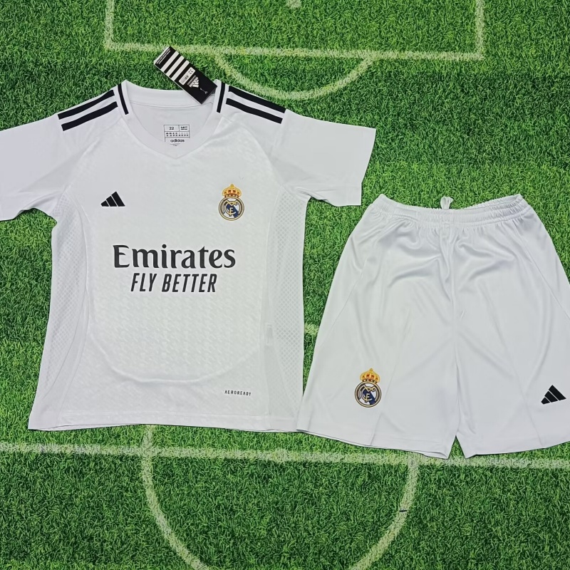 Kid's Real Madrid Home Jersey+Shorts 2024/25