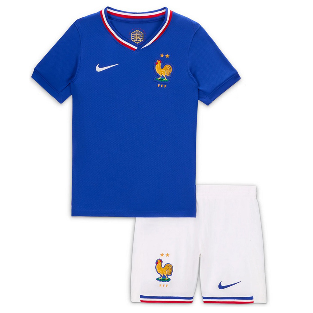 Kid's France Home Jersey+Shorts EURO 2024