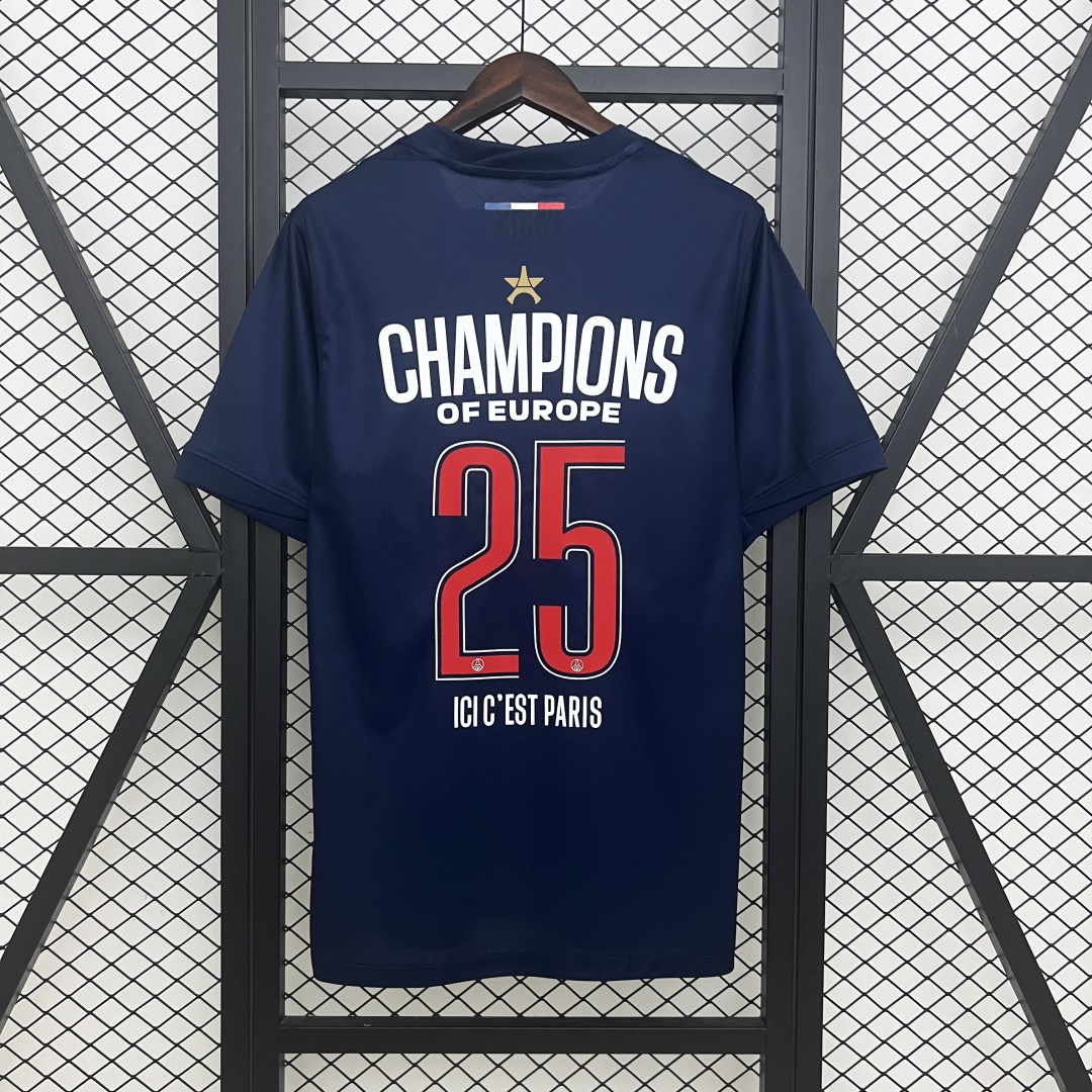 [CHAMPIONS OF EUROPE #25] Player Version PSG Paris Saint-Germain Home Special Jersey 2024/25