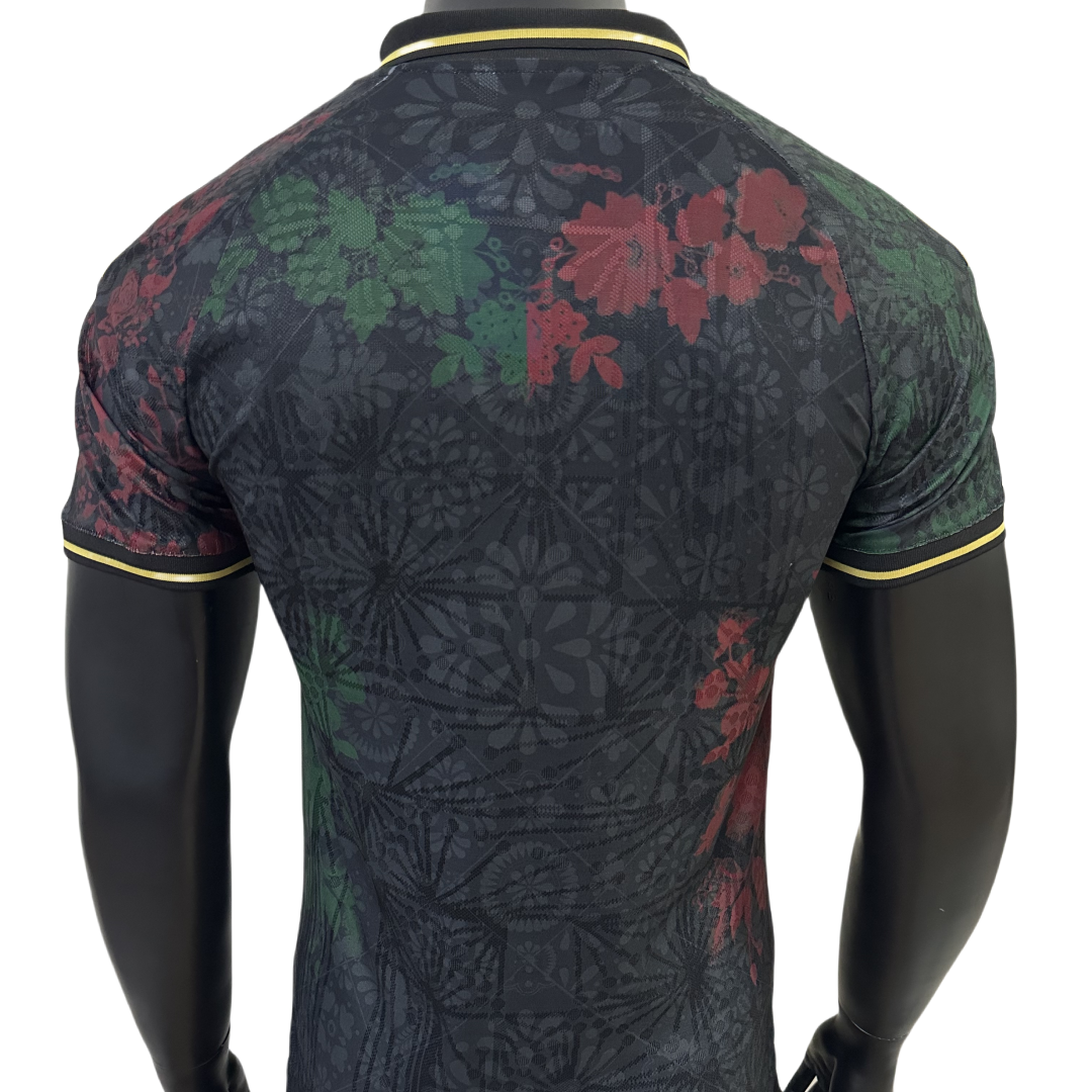 Player Version Mexico Black with Floral Pattern Design Jersey 2025