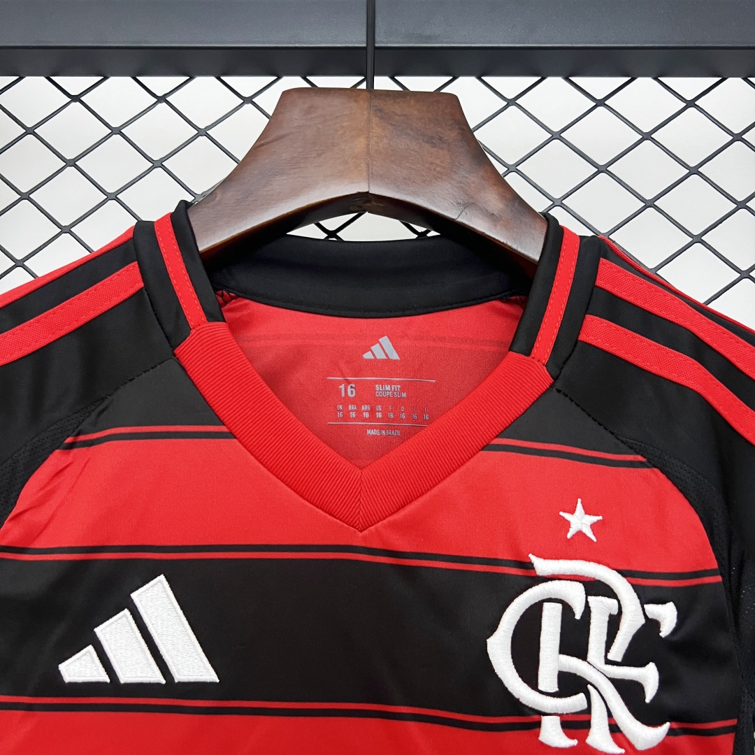 Kid's Flamengo Home Long Sleeve Kit 2025