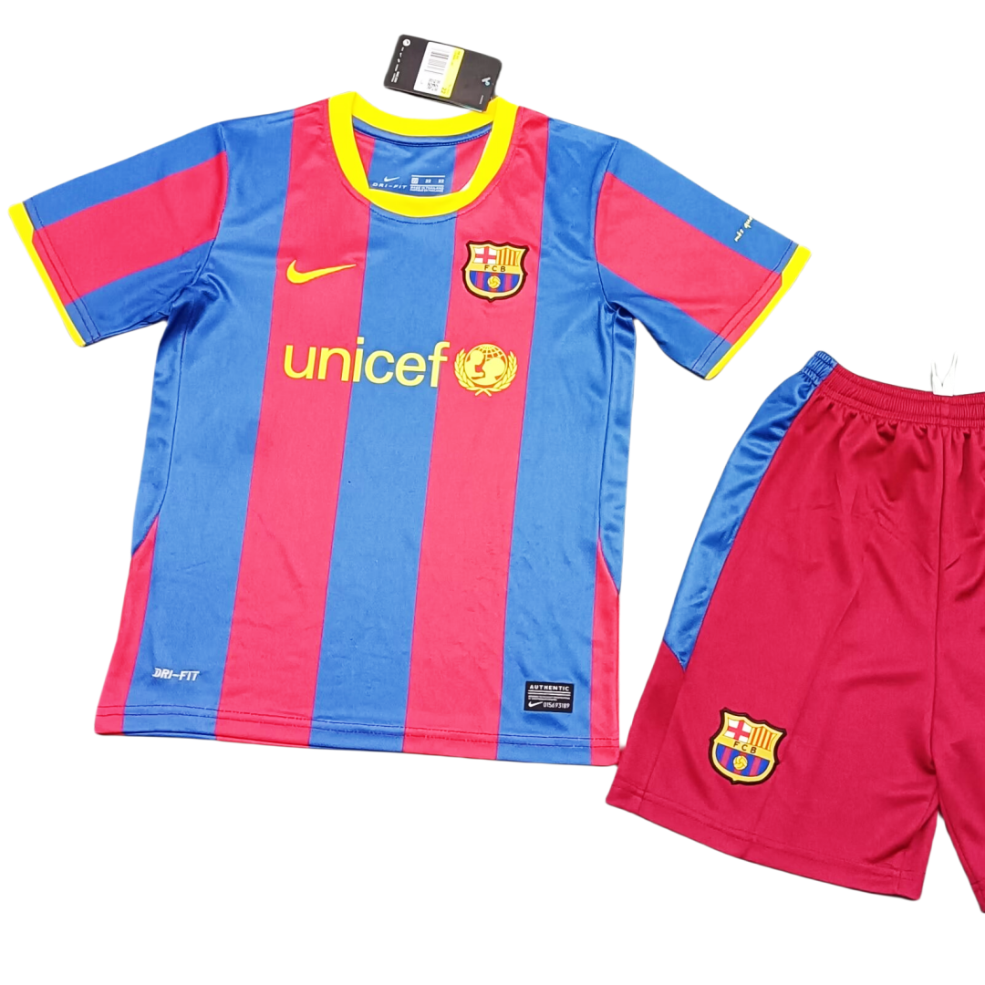Kid's Retro Barcelona Home Kit 2010/11