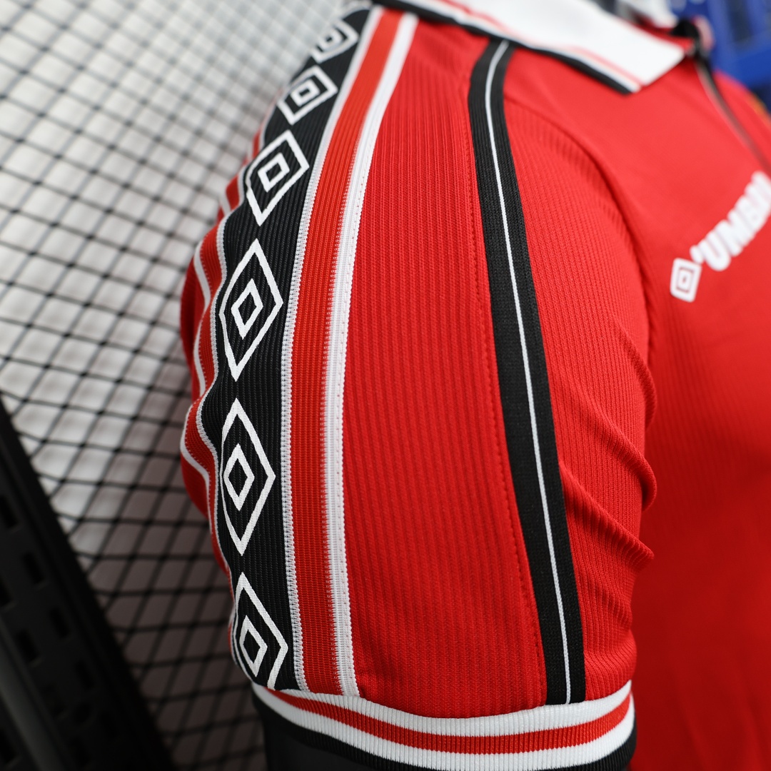 Retro Player Version Manchester United Home Jersey 1998/99