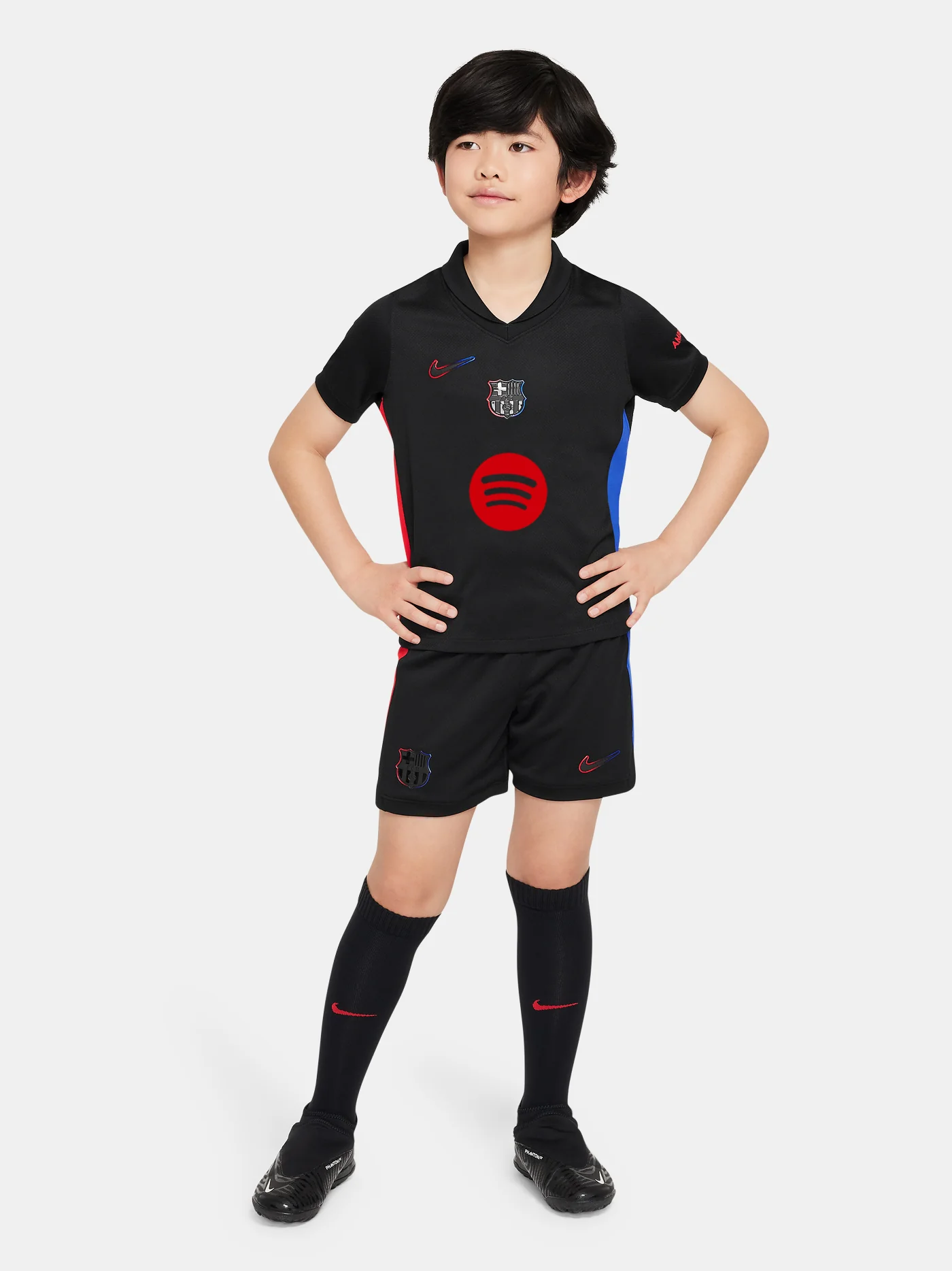 Kid's Barcelona Away Spotify Logo Without Text Jersey Kit 2024/25