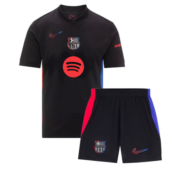 Kid's Barcelona Away Spotify Logo Without Text Jersey Kit 2024/25