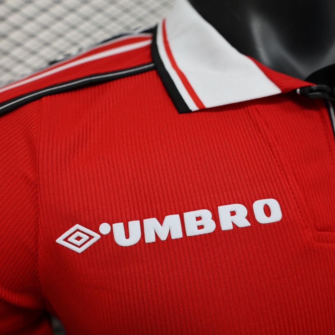 Retro Player Version Manchester United Home Jersey 1998/99