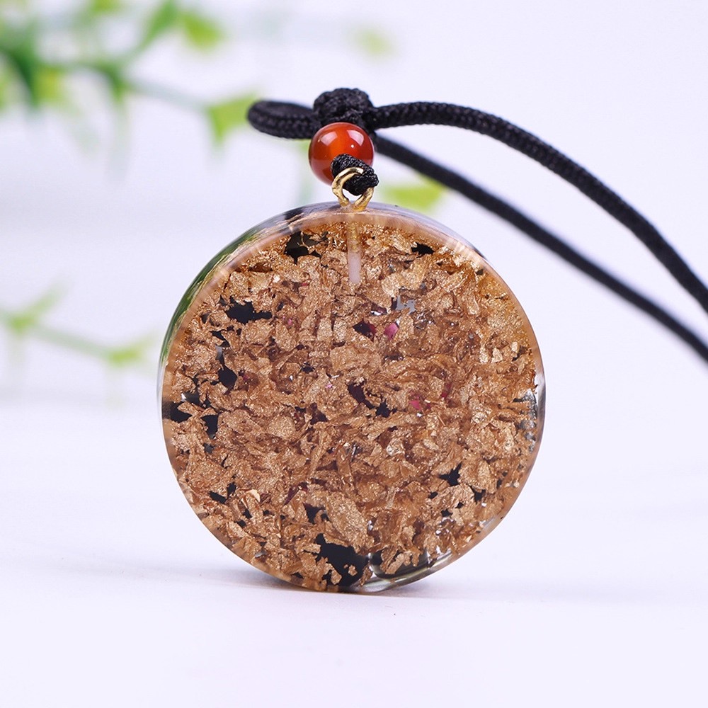 Black Tourmaline Metatron’s Cube Orgonite Necklace – Protection | Feng Shui Inspired Handcrafted Jewelry - Vibe Jew