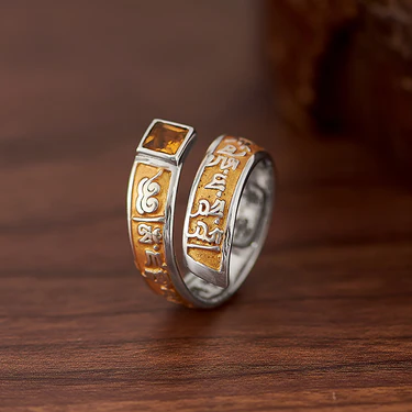 Guardian Crystal Sterling Silver Protection Ring | Feng Shui Inspired Handcrafted Jewelry - Vibe Jew